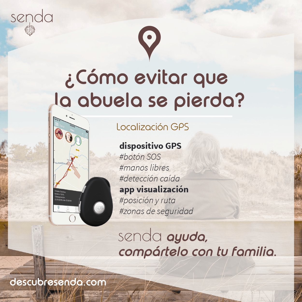 Cómo evitar que la abuela se pierda con el Localizador GPS Senda